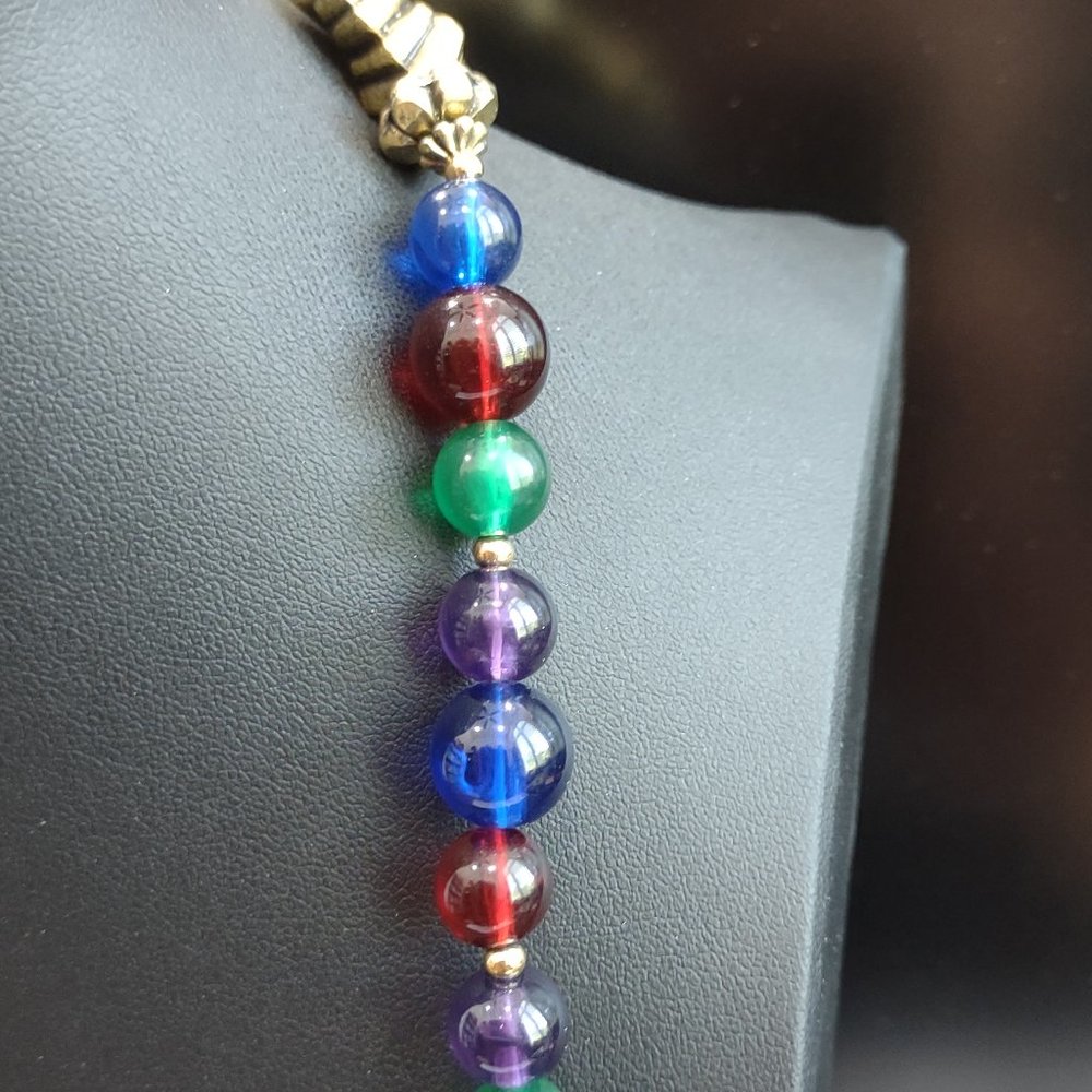 Beaded Statement Necklace - image 5